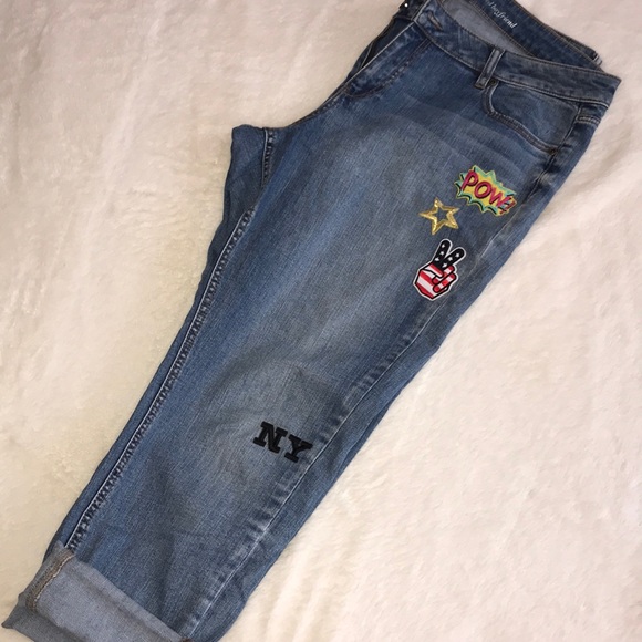jeans with cute patches